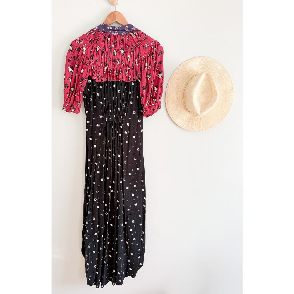 Free People | NWOT Nora Midi Dress Floral Shirt Dress Boho Prairie | Sz S - Picture 10 of 10